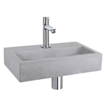 Differnz Flat pack lave-mains – 38 x 24 x 8 cm – béton gris – robinet droit chromé SW373116