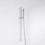 Fortifura Calvi glijstangset - met staafhanddouche - metalen doucheslang - PVD - geborsteld RVS SW1159302