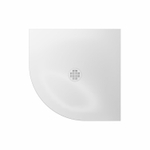 Crosswater Creo Kwartronde Douchebak - 900x900 - 25mm - glans wit SW916844