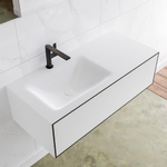 Mondiaz Lagom Meuble avec 1 tiroir 100x30x45cm vasque Cloud gauche 1 trou de robinet Solid Surface Urban SW409163