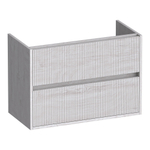 BRAUER Adore Wavy wastafelonderkast ondiep 80 2 softclose lades - greeploos - 1 sifon uitsparing - Forest Seashell SW1198665