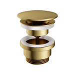Hotbath Mate Always open plug - met schroef rond - PVD - messing geborsteld (goud) SW230422