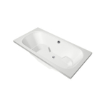 Xenz Tanga baignoire - 180x90cm - avec trop-plein - sans bonde - Acrylique Blanc SW103390