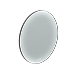 Thebalux type m miroir 100x100cm rond avec éclairage et chauffage du miroir led noir aluminium SW716365