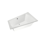 Xenz Palau hoekbad - 170x110cm - met overloop - zonder afvoer - Hoekopstelling links - acryl edelweiss SW378331