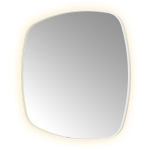 Hotbath &MORE Miroir dans cadre en aluminium / contour incl. LED direct & indirect. chauffage de miroir. changement de couleur. dimmable. sans points lumineux. avec télécommande WH Blanc mat SW1246840