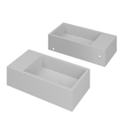 INK Versus lave-mains - 36x18x9cm - polystone - vasque à droite - sans trou de robinet - blanc mat SW157954