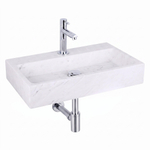Fortifura Fuente fonteinset – rechthoekig – 38x24x8 cm – marmer wit – chromen kraan SW1111479