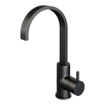 Brauer Black Edition Robinet de lavabo rehaussé avec bec rotatif économiseur d'énergie Noir mat SW385388