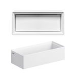 Clou New Flush lave-mains 38x18cm sans plage de robinetterie avec plaque de vidage aluite Blanc mat SW106247