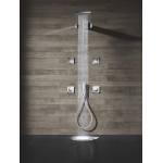 Hotbath Mate Tête de douche - rectangulaire - 16,5x53,7cm - cascade - cascade - Laiton brossé PVD SW1119087