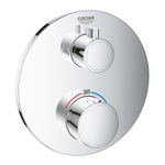 Grohe Grohtherm Mitigeur thermostatique encastré - 2 boutons - inverseur - rond - chromé SW236915