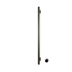 Hotbath &MORE Handdoekradiator - 19x115cm - rond - 1 stangen - verticaal - met schakelaar - geborsteld nikkel (RVS) SW1245456