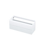 INK Wastafelonderkast - 120x45x52cm - 2 lades - greeploos - MDF lak - Mat wit SB1240440