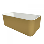 Xenz Guido ligbad - 160x75cm - Middenopstelling - Solid surface Goud/Wit SW647859