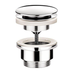Hotbath Mate Always open plug - met schroef rond - hoogglans chroom SW12931