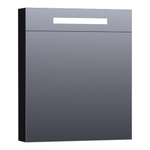 BRAUER Promise Deluxe Armoire de toilette 60x70cm éclairage intégré rectangulaire 2 portes pivotantes MDF Noir mat SW371754