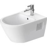 Duravit D-neo Wandbidet - met kraangat - met overloop - 37x54x27cm - met wondergliss - wit SW640395