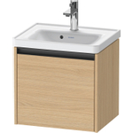 Duravit Ketho 2 meuble sous-lavabo avec 1 tiroir 48.4x37.5x44cm avec poignée chêne naturel mat anthracite SW772034
