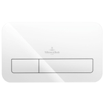 Villeroy & Boch Viconnect 2 knops bedieningsplaat - glas - Glass White (glans wit) GA40566