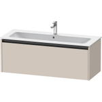 Duravit Ketho.2 Wastafelonderbouwkast - met 1 lade - voor enkele wastafel - 121x48x44cm - met greep antraciet - taupe mat SW772820