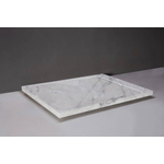 Forzalaqua Fresco Receveur de douche 120x90x5cm avec bonde inox rectangulaire marbre Carrara poli SW230669