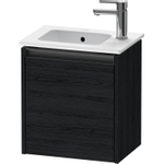 Duravit Ketho 2 meuble de lavabo avec 1 porte 41x29,2x44cm droite, avec poignée chêne anthracite noir mat SW772049