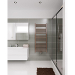 Instamat Rondo lux elektrische handdoekradiator 60.7x121cm 600watt inclusief wandconsoles wit SW793847