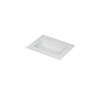 INK Aspekt wastafel - 60x45x1.5cm - 1 wasbak - 0 kraangaten - porselein wit mat SW439551
