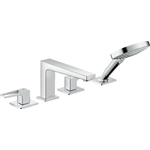 Hansgrohe Metropol 4-trous ensemble mitigeur de bord de baignoire avec poignées en barre chrome SW99981