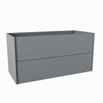 Mondiaz TENCE wastafelonderkast - 100x45x50cm - 2 lades - uitsparing rechts - push to open - softclose - Plata SW1016296