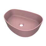 Arcqua Rocker Vasque - 50x37x13cm - pose dessus - droite - organique - marbre coulé rose mat SW927809