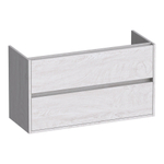 BRAUER Adore wastafelonderkast ondiep - 100x39x55cm - 2 softclose lades - greeploos - 1 sifon uitsparing - Forest Seashell SW1198391