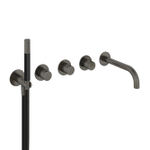 Hotbath Cobber Inbouw bad thermostaat - met 2 stopkranen - met uitloop - verouderd ijzer (zwart) SW237474