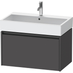 Duravit Ketho 2 meuble bas pour lavabo avec 1 tiroir 78.4x46x44cm avec poignée anthracite graphite mat SW772992