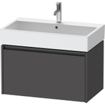 Duravit ketho 2 meuble sous lavabo avec 1 tiroir 78.4x46x44cm avec poignée anthracite graphite mat SW772992