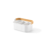 Umbra bellwood bac de rangement pour salle de bain 28x17x13cm blanc/naturel SW857275