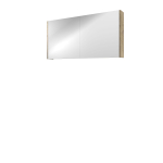 Proline spiegelkast comfort avec miroir sur plaque à l'intérieur 2 portes 120x14x60cm chêne brut SW350511