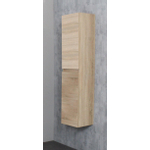 Basic Bella hoge kast - 145x30x30cm - 2 deuren - greeploos - eiken SW398050