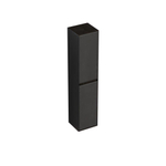 Forzalaqua Reno 2.0 armoire de salle de bains 38x35x180cm Sans poignée 2 portes battantes gauche et droite avec softclose Chêne massif Black oiled SW492465