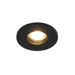 QAZQA Shed Spot encastrable - 8,5x8,5 cm - IP54 - rond - noir mat SW1187207