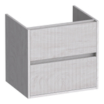 BRAUER Adore Wavy wastafelonderkast 60 2 softclose lades - greeploos - 1 sifon uitsparing - Forest Seashell SW1198653