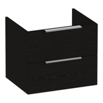 BRAUER Elevate meuble de salle de bains sous-lavabo 60 sans poignées à poser 2 tiroirs softclose et 1 découpe pour siphon - Timber Black SW1200184
