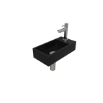 Ink Versus fonteinset – 36x18x9 cm – quartz zwart – kraangat rechts – chromen kraan SW157994