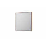 INK SP32 spiegel - 80x4x80cm rechthoek in stalen kader incl indir LED - verwarming - color changing - dimbaar en schakelaar - geborsteld koper SW955932