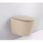QeramiQ Dely Abattant WC - frein de chute - déclipsable - slim - beige mat SW1000770