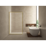 Wiesbaden Square Douche à l’italienne 1200 x 2000 x 8 mm verre clair nano/profilé en laiton brossé SW1137128