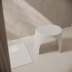 Ideavit Solidharmony Tabouret - 46x31x43 - solid surface - sans trop-plein - blanc mat SW1476813