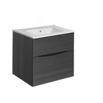 Crosswater Glide II ensemble de meubles de salle de bain - 50x45x52cm - 2 tiroirs lavabo sans poignée - blanc steelwood SW892748