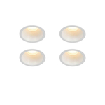 QAZQA Dept spot encastrable - set de 4 - 7,8x7,8x6,5cm - dimmable - IP44 - blanc mat SW1209709